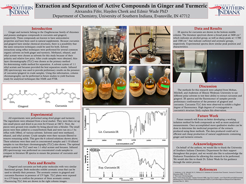 Extraction and Separation of Active Compounds in Ginger and Turmeric presentation poster