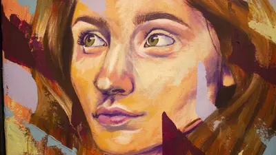 Painting of woman's face