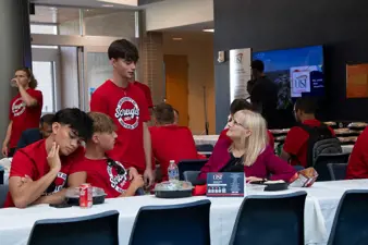 Campus life photo showing student activities and facilities