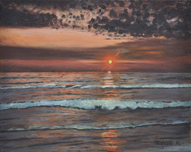 Sunset, Tadashi Kojima, oil on canvas, 2015