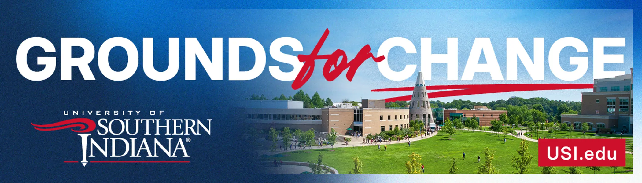 billboard featuring USI campus