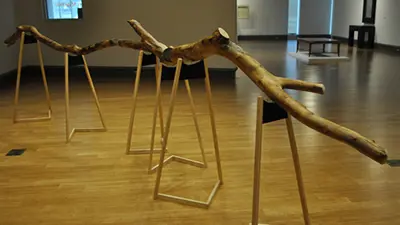 Wood sculpture, Faithful Reproduction, by Sarah Martin