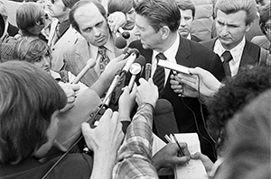 Ronald Reagan with Reporters, 1976, reprinted 2017