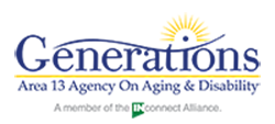 Logo for Generations, Area 13 Agency on Aging and Disability