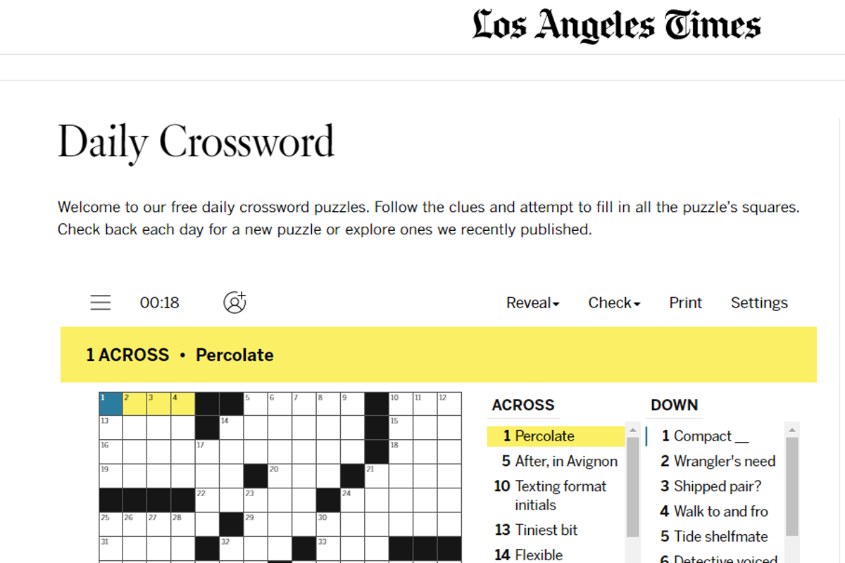 A Mind for _______: Ritterskamp Publishes First Crossword 