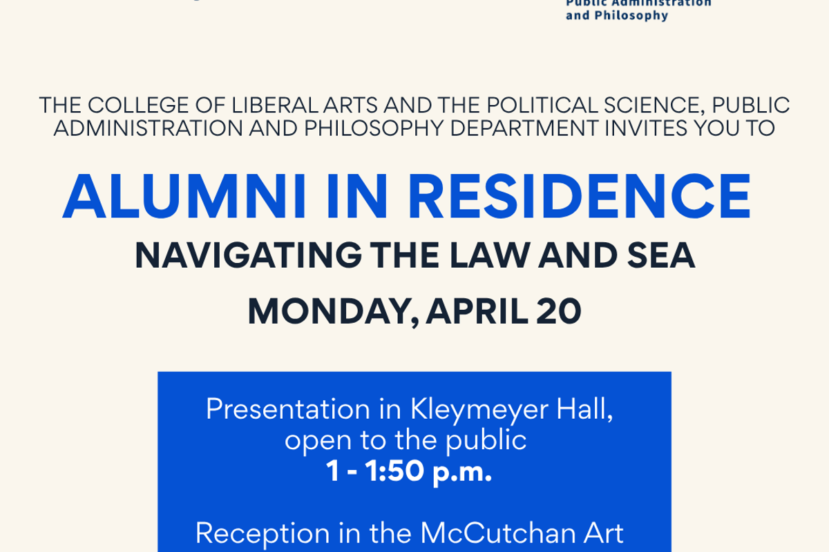 Alumni in Residence Series welcomes Lieutenant Brenden Davidson ’15 