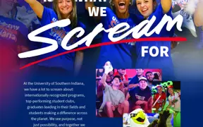ad featuring USI athletic events
