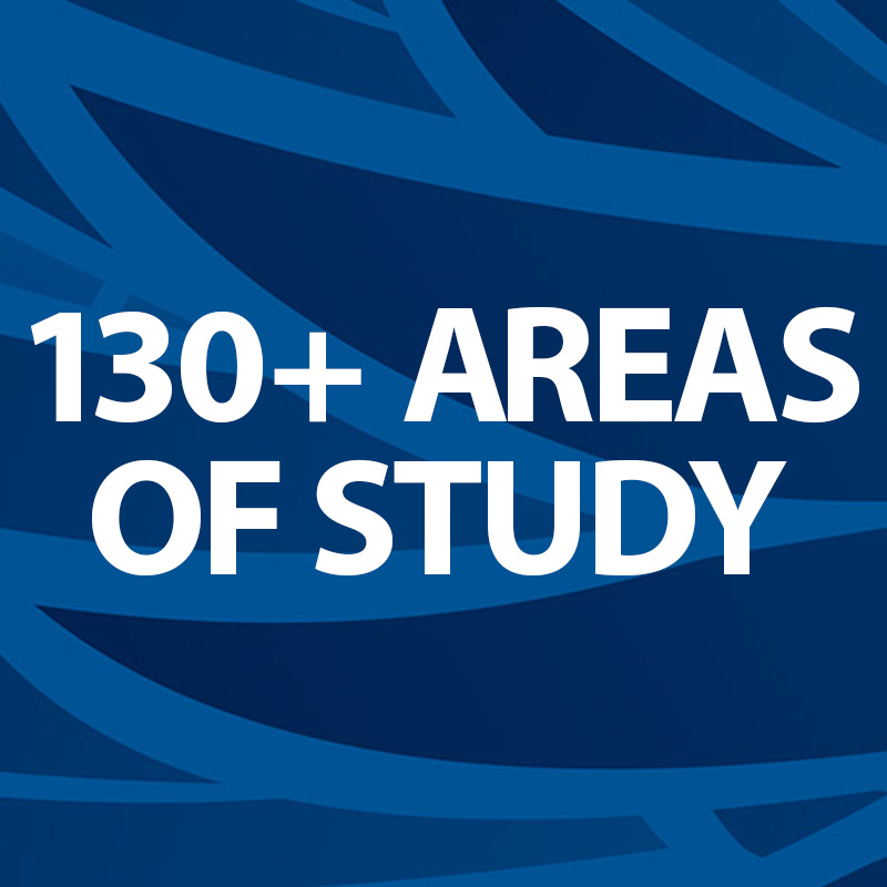 130 areas of study