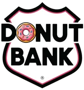 Donut Bank Road Sign Logo