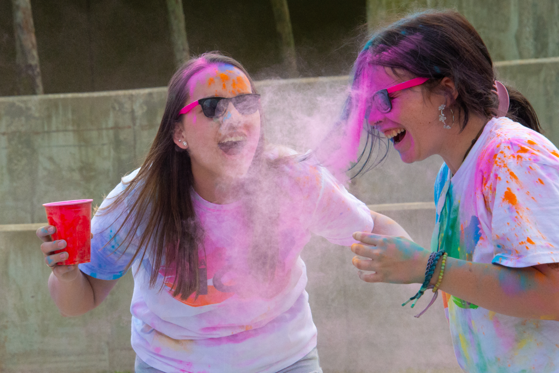 Welcome week leaders at spirit event