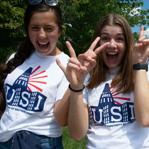Welcome week leaders at spirit event