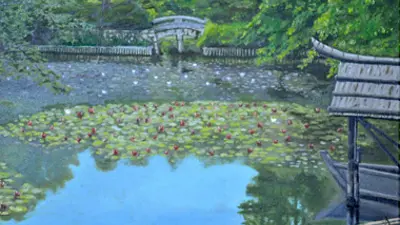 The Water Lily Pond, Tadashi Kojima, oil on canvas, 2016