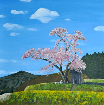 Ozawa no Sakura, Tadashi Kojima, oil on canvas, 2016