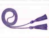 single lavender cord with knots and tassels on each end