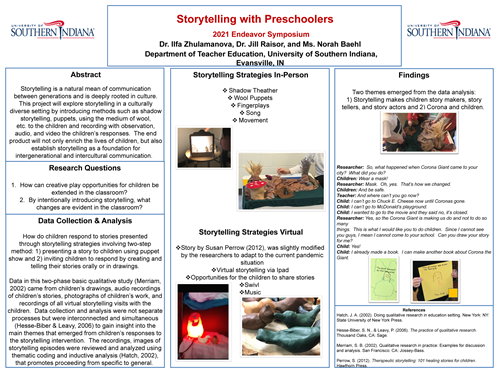 Storytelling with Preschoolers presentation poster