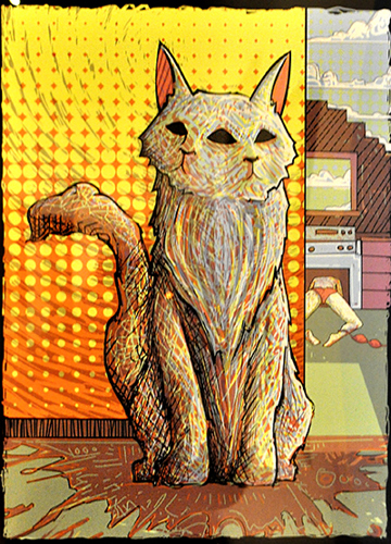 Cat Lady, digital illustration, Samuel Couturiaux, 2015