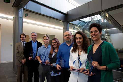 Faculty winners lined up