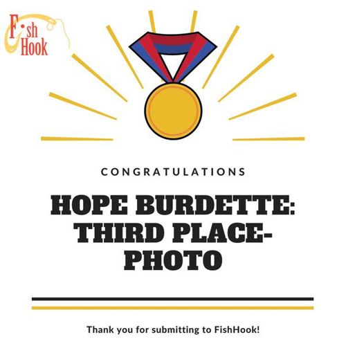 Third place for Photo to Hope Burdette