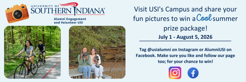 Image with multiple images of students biking trails and sitting with cameras.