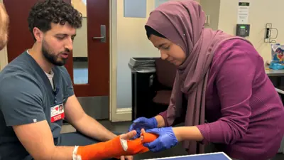 Photo of someone taking a test