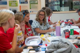 Campus life photo showing student activities and facilities