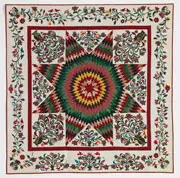 "Indiana Starburst" by Judy Morton, Lydia Stoll, Miriam Graber, 2008, inspired by a design of Mary Betsey Totten, 1810
