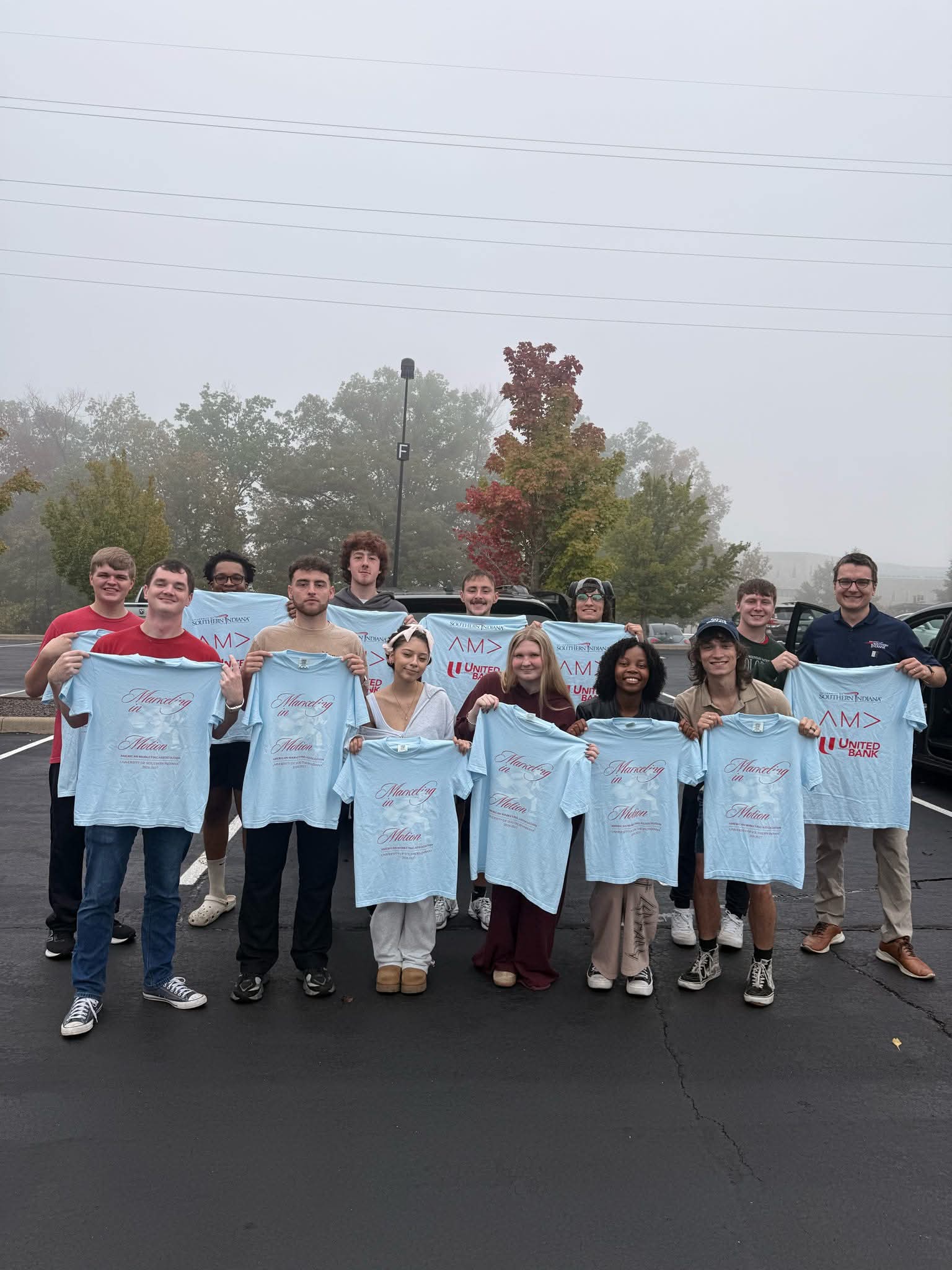 USI's AMA Chapter poses before heading to Wisconsin-Whitewater