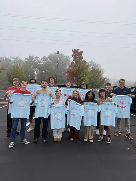 USI's AMA Chapter poses before heading to Wisconsin-Whitewater
