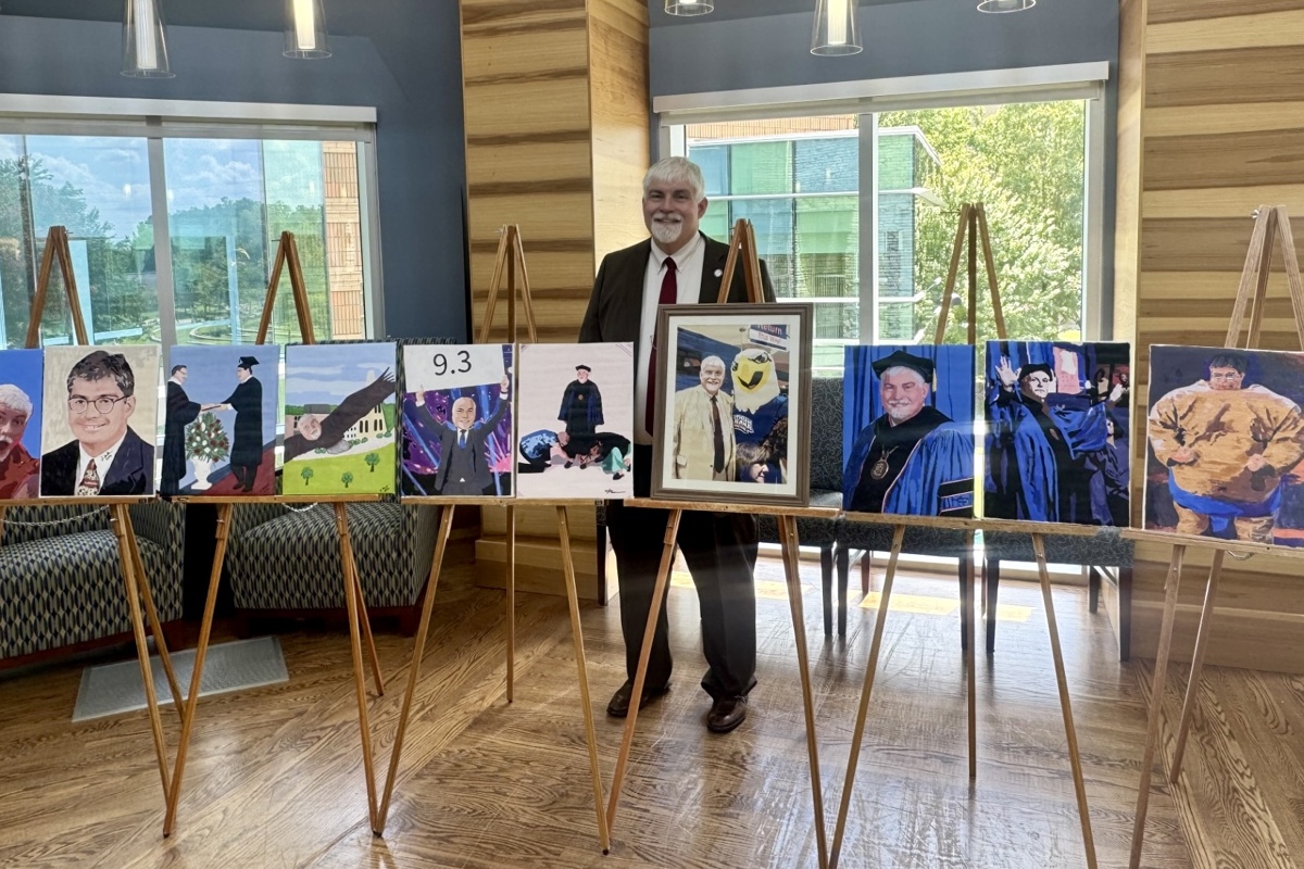 President Bridges surprised with birthday portraits