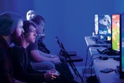People playing video games
