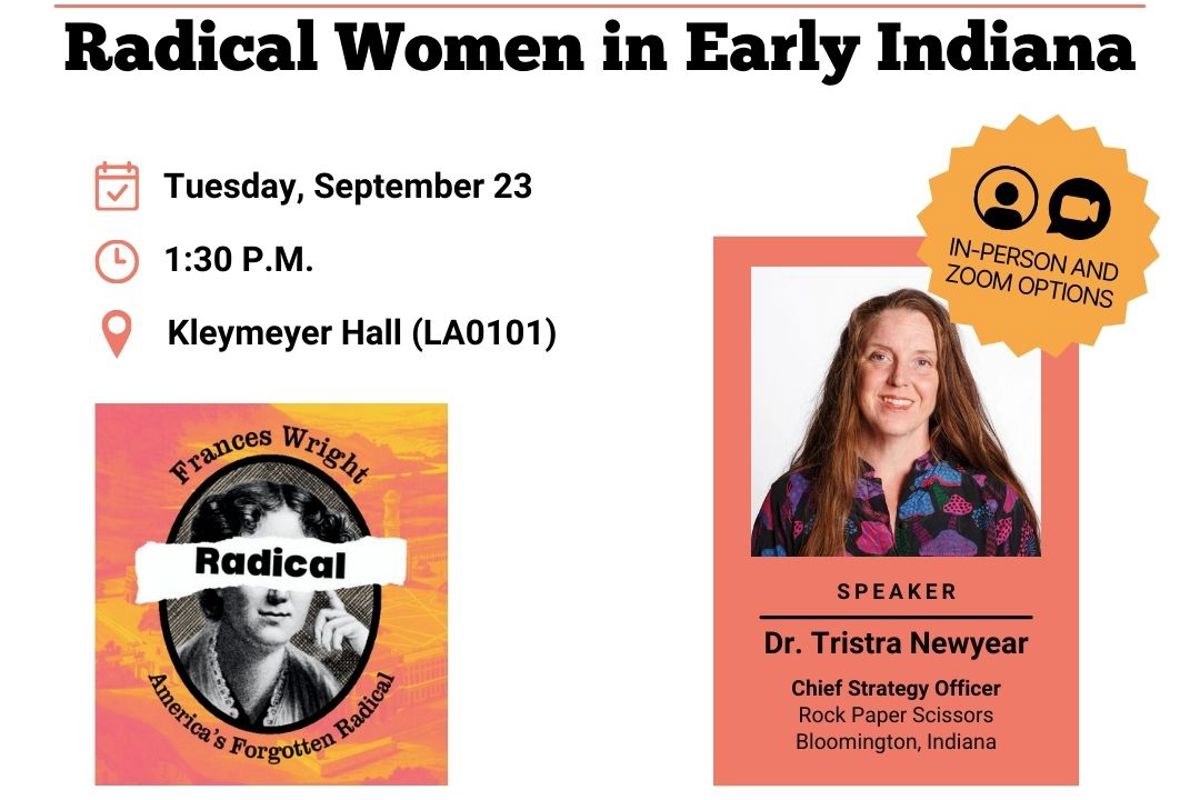 USI Center for Communal Studies Lecture Series presents Dr. Tristra Newyear September 23 