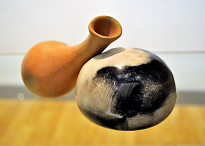Bud Vase, Angela Bohan, pit-fired stoneware and earthenware, 2017
