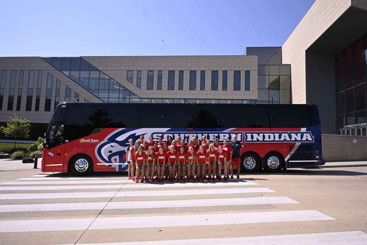 USI Athletics debuts new team bus   