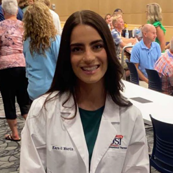 OT student in white coat